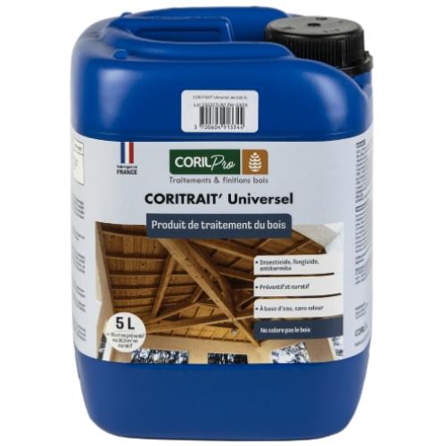 CORIL Produit de traitement du bois CORITRAIT' Tous Usages Universel 5L