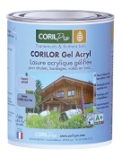 CORIL Lasure bois écologique CORILOR GEL ACRYL 1L Gris galet