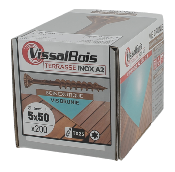 Vis inox brunes pour terrasse bois VISSALBOIS